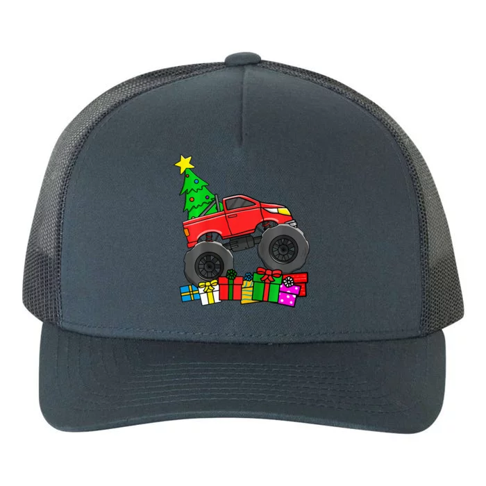 Monster Truck Christmas Tree Yupoong Adult 5-Panel Trucker Hat