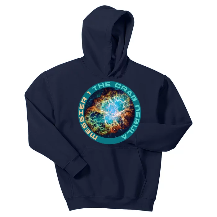 M1 The Crab Nebula Messier Object 1 Astronomy For Astronaut Kids Hoodie