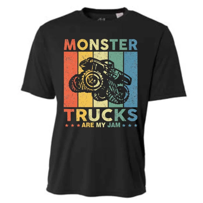 Monster Truck Car For Birthday Cooling Performance Crew T-Shirt