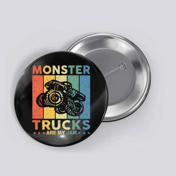 Monster Truck Car For Birthday Button