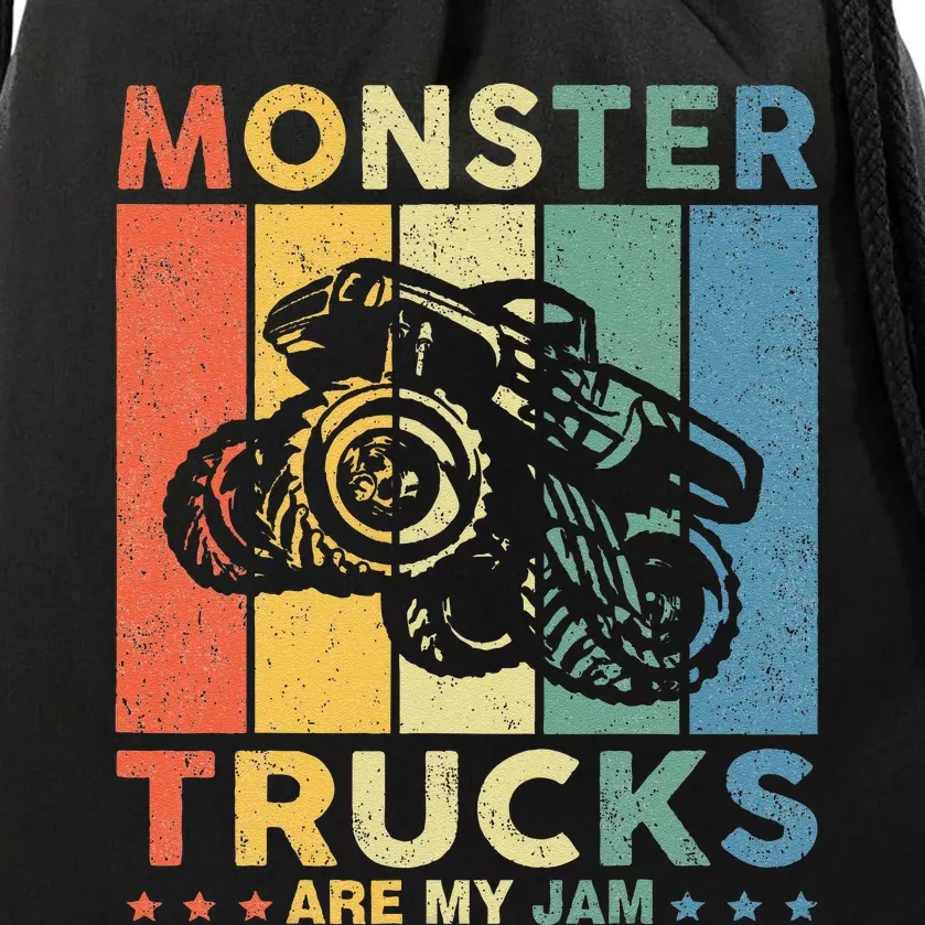 Monster Truck Car For Birthday Drawstring Bag