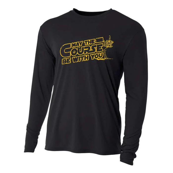 May The Course Be With You Disc Golf Frisbee Golf Cooling Performance Long Sleeve Crew