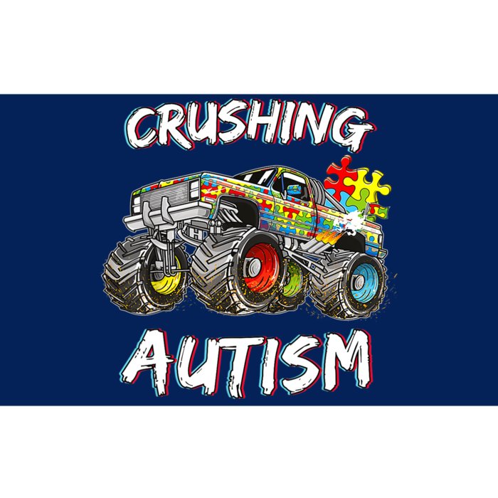 Monster Truck Crushing Austim Awareness Bumper Sticker