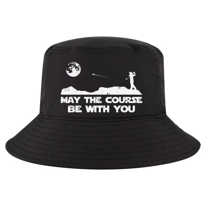 May the Course be with You Funny Golf Cool Comfort Performance Bucket Hat