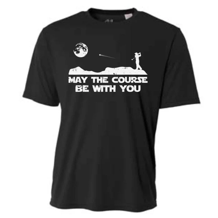 May the Course be with You Funny Golf Cooling Performance Crew T-Shirt