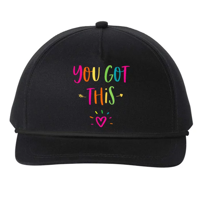 Motivational Testing Day For Teacher You Got This Snapback Five-Panel Rope Hat