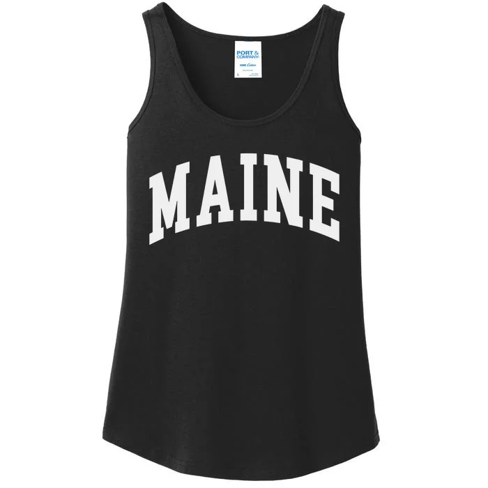 Maine Throwback Design Classic Ladies Essential Tank