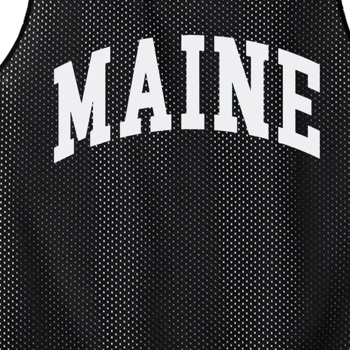 Maine Throwback Design Classic Mesh Reversible Basketball Jersey Tank