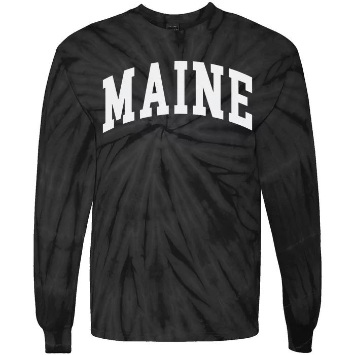 Maine Throwback Design Classic Tie-Dye Long Sleeve Shirt