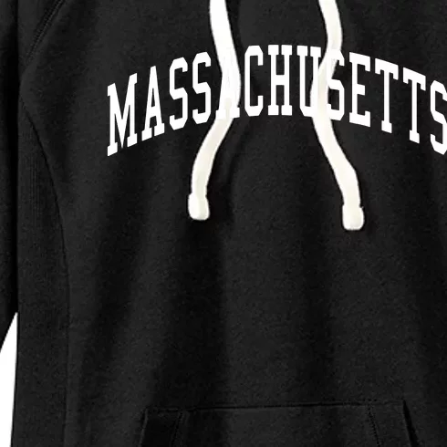 Massachusetts Throwback Design Print Classic Women's Fleece Hoodie