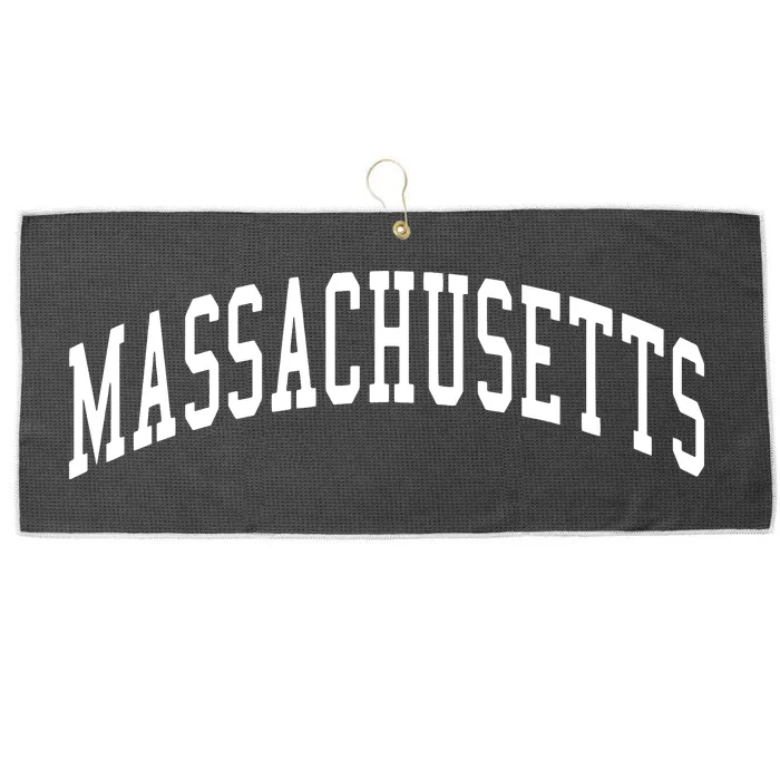 Massachusetts Throwback Design Print Classic Large Microfiber Waffle Golf Towel