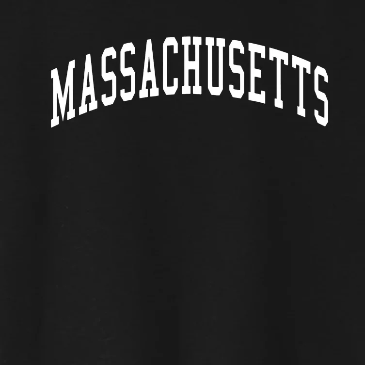 Massachusetts Throwback Design Print Classic Women's Crop Top Tee