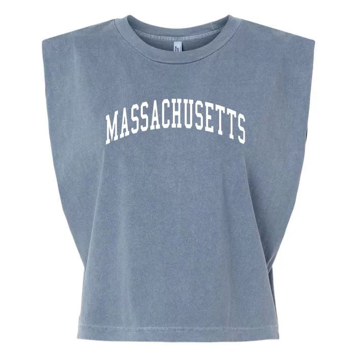 Massachusetts Throwback Design Print Classic Garment-Dyed Women's Muscle Tee