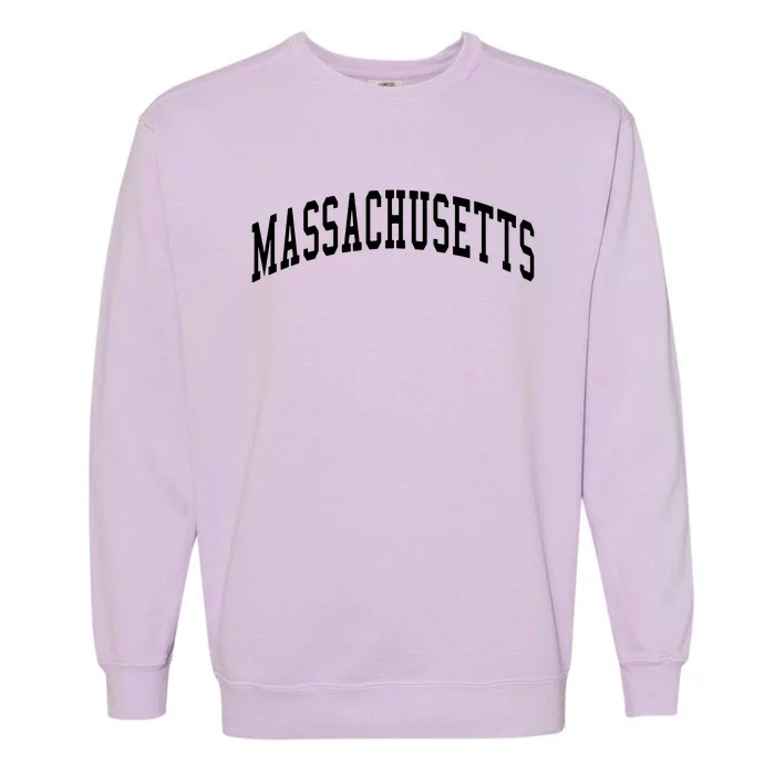 Massachusetts Throwback Design Print Classic Garment-Dyed Sweatshirt