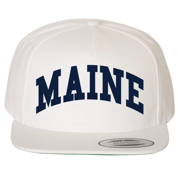 Maine Throwback Design Classic Wool Snapback Cap