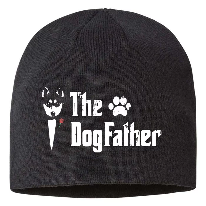 Men The Dogfather Siberian Husky Dog Dad Fathers Day 8 1/2in Sustainable Knit Beanie