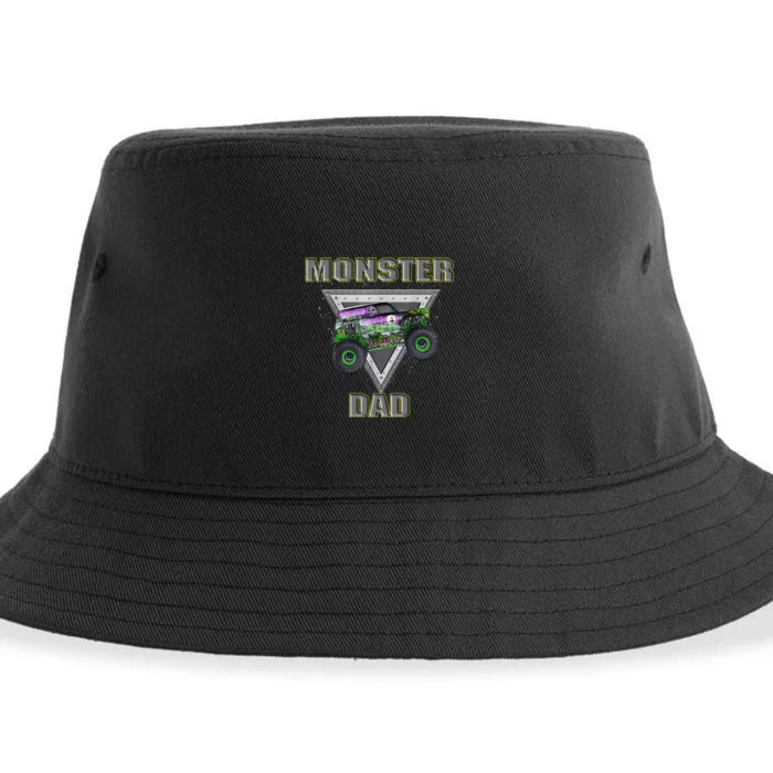 Monster Truck Dad Fathers Day Monster Truck Are My Jam Sustainable Bucket Hat