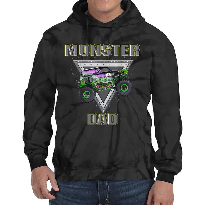 Monster Truck Dad Fathers Day Monster Truck Are My Jam Tie Dye Hoodie