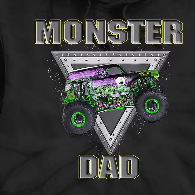 Monster Truck Dad Fathers Day Monster Truck Are My Jam Tie Dye Hoodie