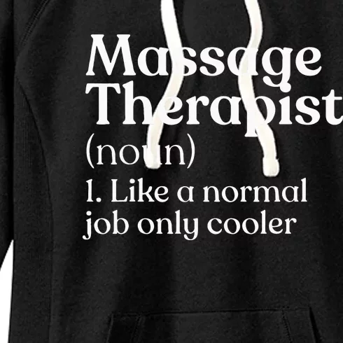 Massage Therapist Definition Massage Therapy Women's Fleece Hoodie