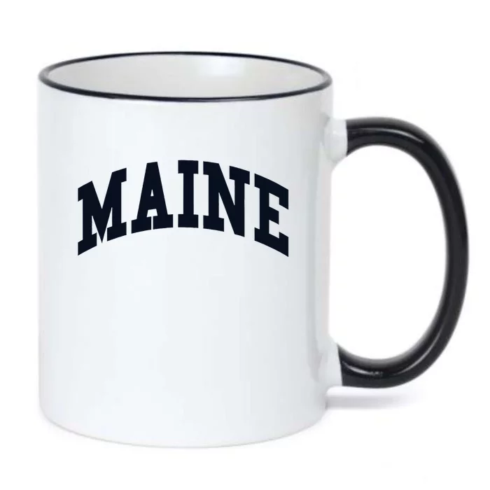 Maine Throwback Design Classic Black Color Changing Mug