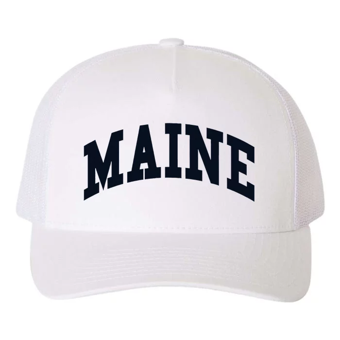 Maine Throwback Design Classic Yupoong Adult 5-Panel Trucker Hat