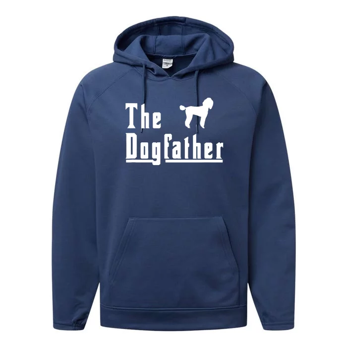 Men The Dogfather Poodle Dog T Christmas Gift Performance Fleece Hoodie