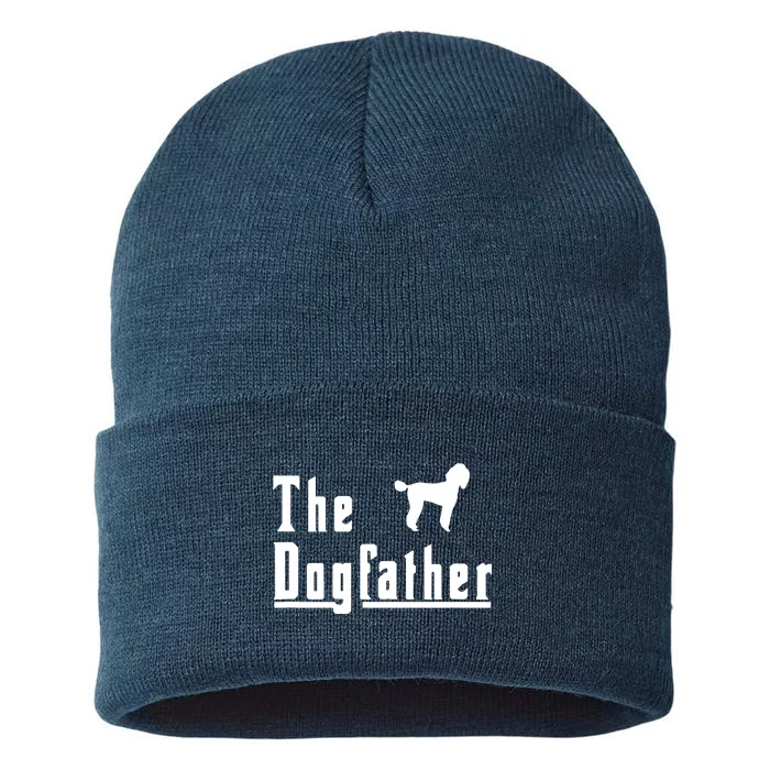 Men The Dogfather Poodle Dog T Christmas Gift Sustainable Knit Beanie