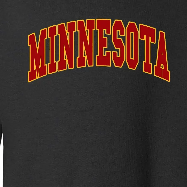 Minnesota Throwback Design Print Classic Toddler Sweatshirt