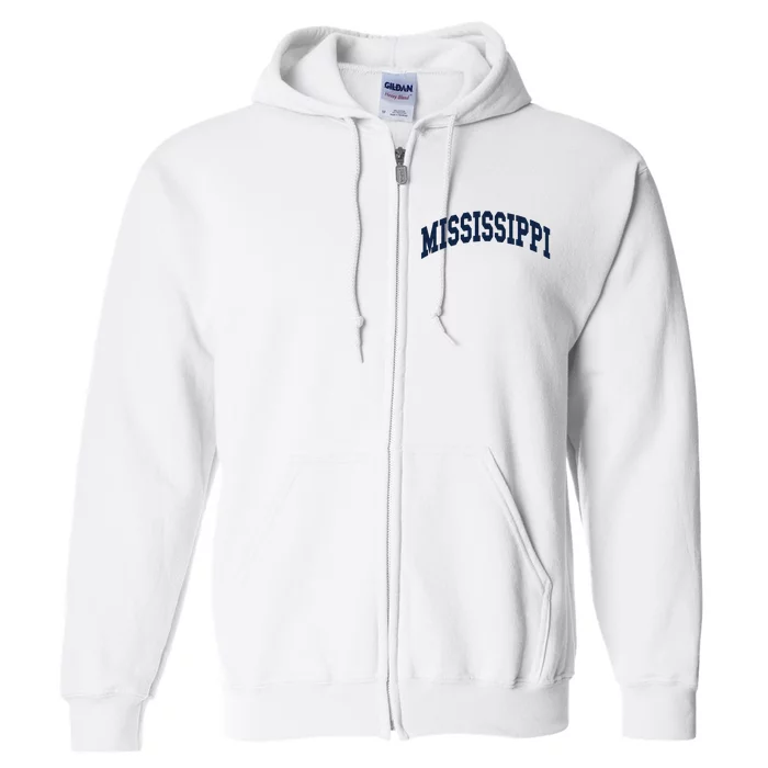 Mississippi Throwback Design Classic Full Zip Hoodie