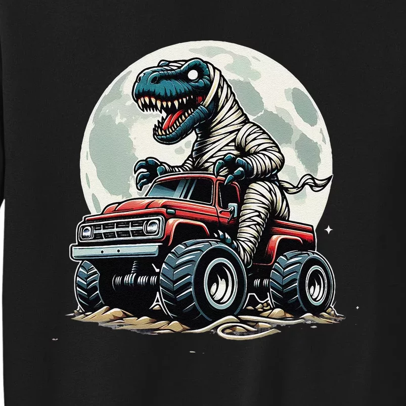 Monster Truck Dinosaur Trex Scary Dinosaur Scary Mummy Trex Tall Sweatshirt