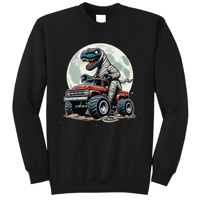 Monster Truck Dinosaur Trex Scary Dinosaur Scary Mummy Trex Tall Sweatshirt