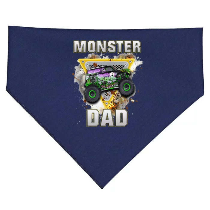 Monster Truck Dad Monster Truck Are My Jam Truck Lovers USA-Made Doggie Bandana