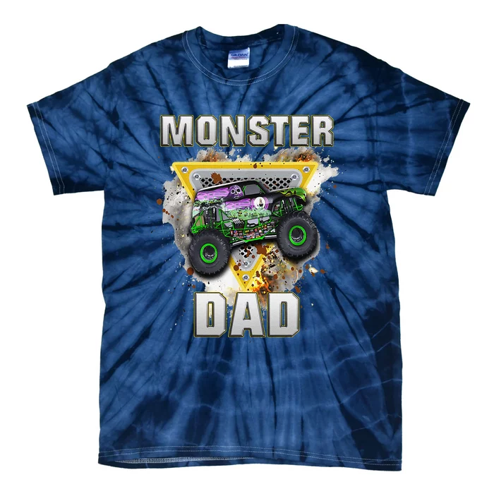 Monster Truck Dad Monster Truck Are My Jam Truck Lovers Tie-Dye T-Shirt