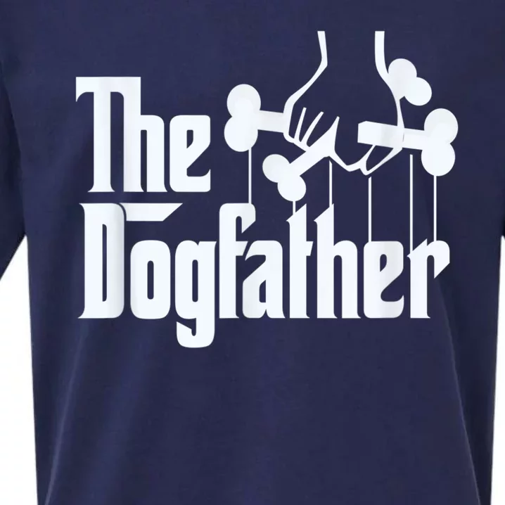 Men The Dogfather Dachshund Funny Father Gift Sueded Cloud Jersey T-Shirt