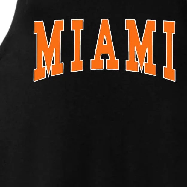 Miami Throwback Design Classic Ladies Tri-Blend Wicking Tank