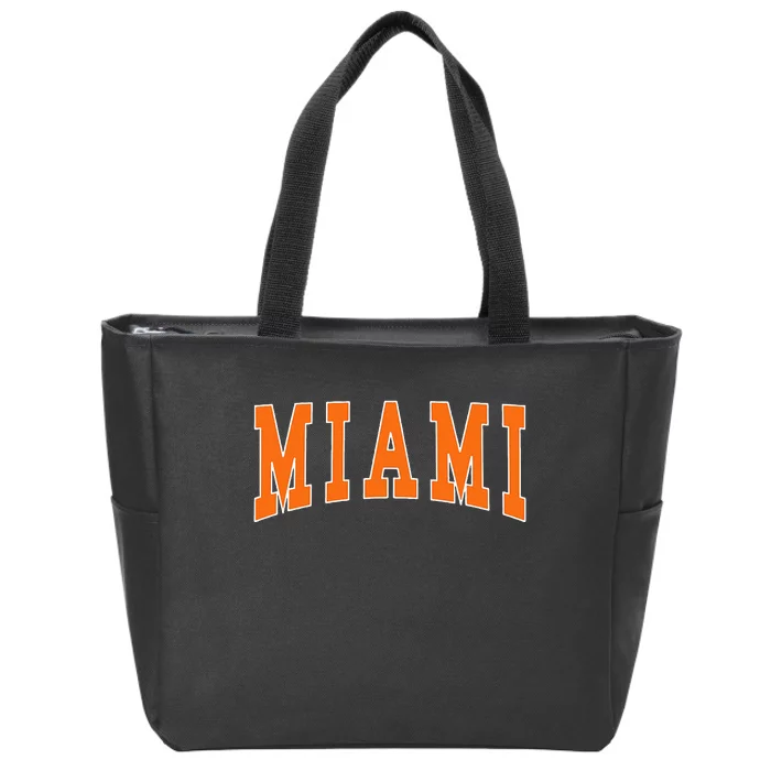 Miami Throwback Design Classic Zip Tote Bag