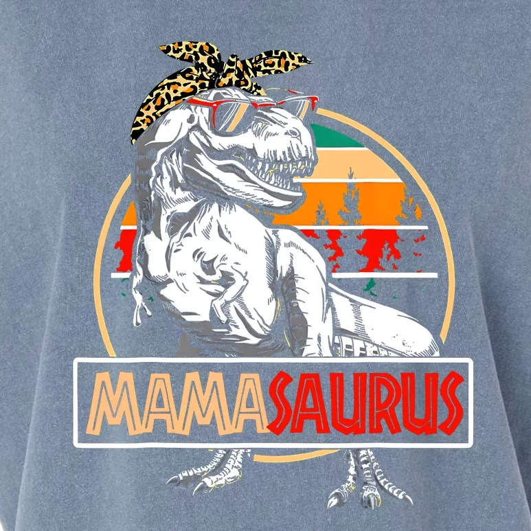 Mamasaurus Trex Dinosaur Mama Gifts For Mom Mothers Day Garment-Dyed Women's Muscle Tee