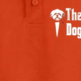 Men The Dogfather Shih Tzu Dog Dad Fathers Day Gift Dry Zone Grid Performance Polo