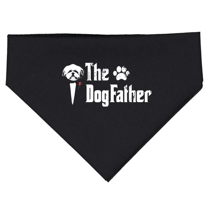 Men The Dogfather Shih Tzu Dog Dad Fathers Day Gift USA-Made Doggie Bandana