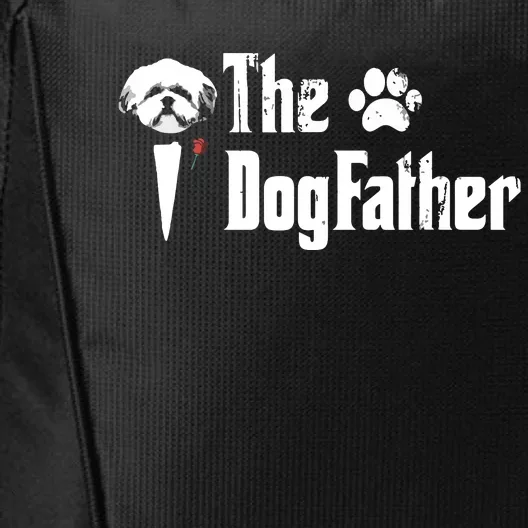 Men The Dogfather Shih Tzu Dog Dad Fathers Day Gift City Backpack