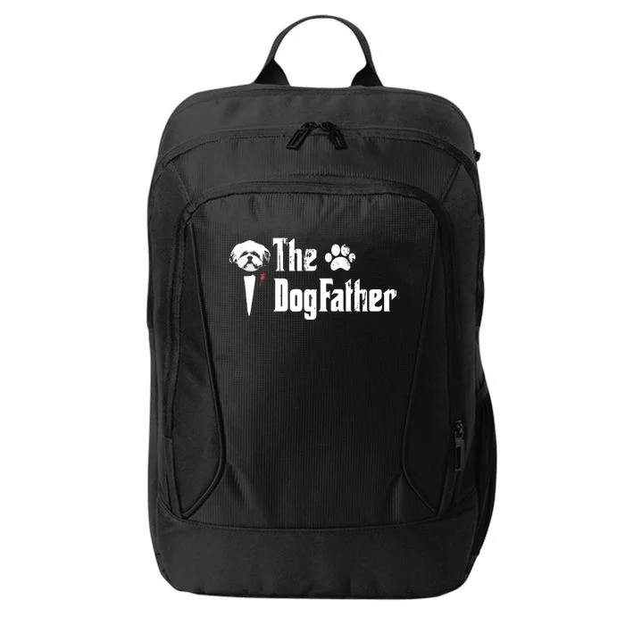 Men The Dogfather Shih Tzu Dog Dad Fathers Day Gift City Backpack