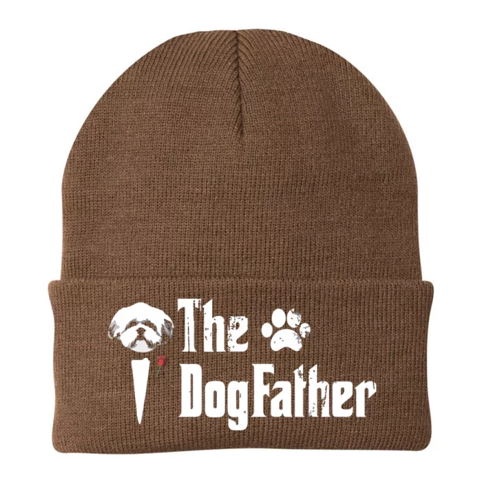 Men The Dogfather Shih Tzu Dog Dad Fathers Day Gift Knit Cap Winter Beanie