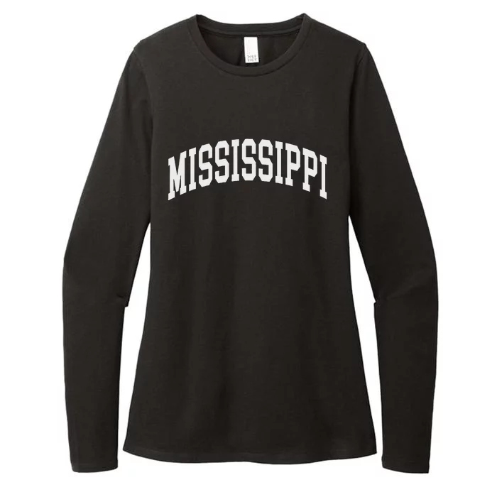 Mississippi Throwback Design Print Classic Womens CVC Long Sleeve Shirt