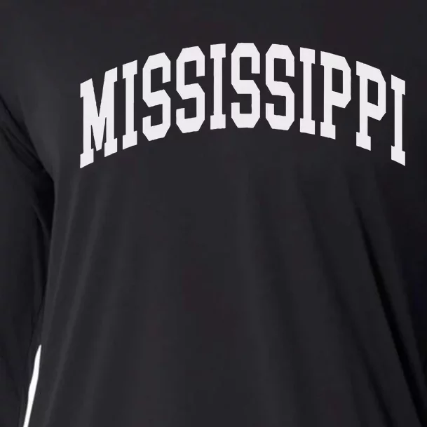 Mississippi Throwback Design Print Classic Cooling Performance Long Sleeve Crew