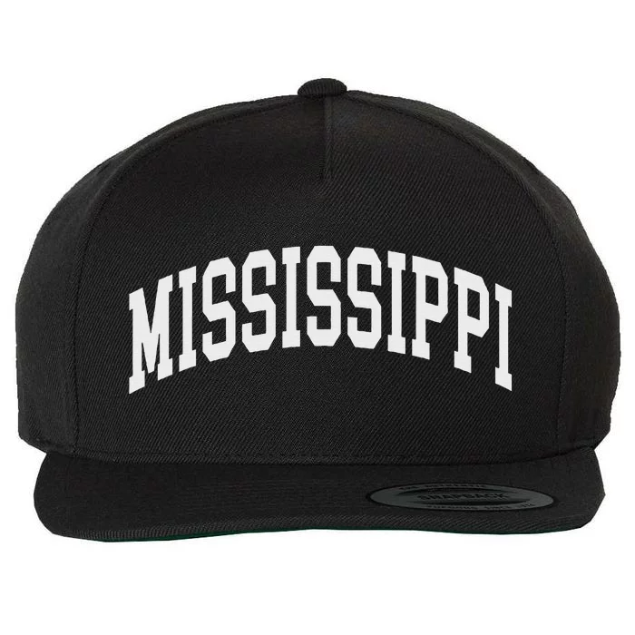 Mississippi Throwback Design Print Classic Wool Snapback Cap