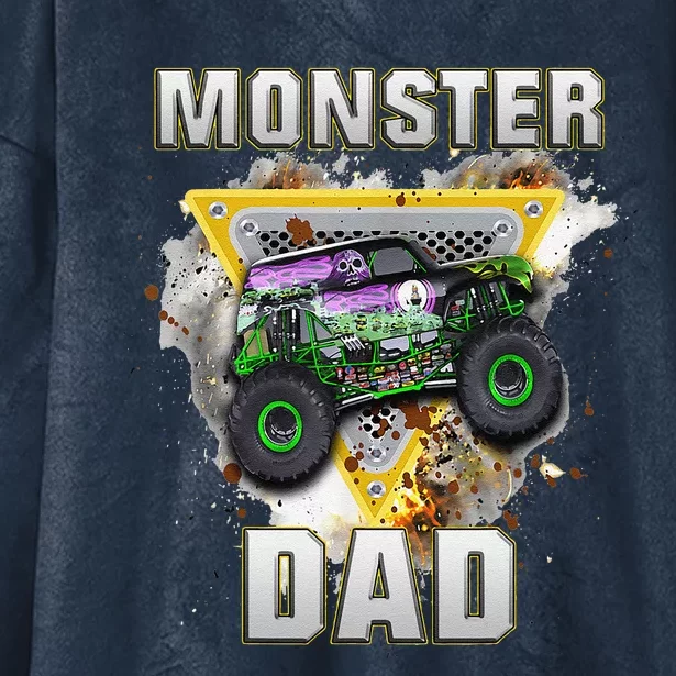 Monster Truck Dad Monster Truck Are My Jam Truck Lovers Hooded Wearable Blanket