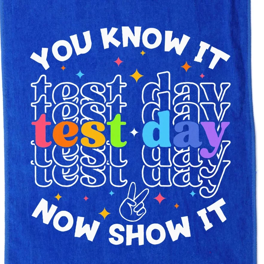 Motivational Test Day Testing Day Teacher Student Test Day Platinum Collection Golf Towel