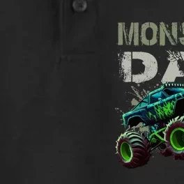 Monster Truck Dad Family Matching Monster Truck Lovers Dry Zone Grid Performance Polo