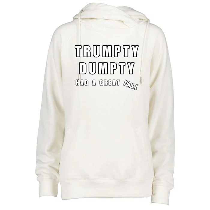 Meme Trumpty Dumpty Had A Great Fall Funny Humor Anti Trump Shirt Joke Womens Funnel Neck Pullover Hood